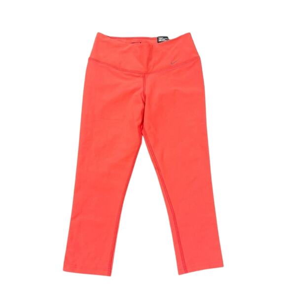 NWT Nike Dri-Fit Legend 2.0 Tight Fit Capri Leggings XS Coral Salmon Orange - Picture 1 of 5